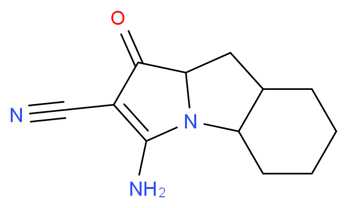 3-amino-1-oxo-4a,5,6,7,8,8a,9,9a-octahydro-1H-pyrrolo[1,2-a]indole-2-carbonitrile_分子结构_CAS_)