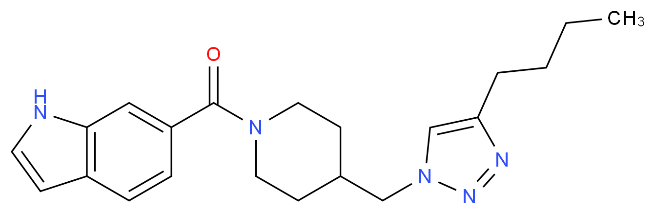 6-({4-[(4-butyl-1H-1,2,3-triazol-1-yl)methyl]piperidin-1-yl}carbonyl)-1H-indole_分子结构_CAS_)