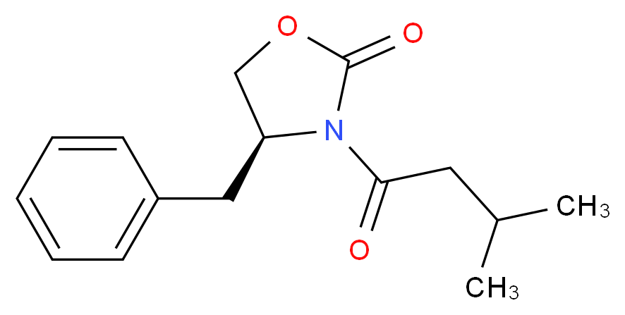 (s)-3-(3-methylbutanoyl)-4-benzyloxazolidin-2-one_分子结构_CAS_104266-90-2)