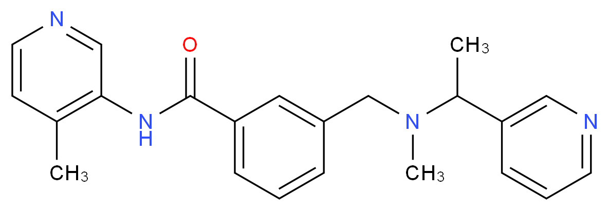 N-(4-methylpyridin-3-yl)-3-{[methyl(1-pyridin-3-ylethyl)amino]methyl}benzamide_分子结构_CAS_)
