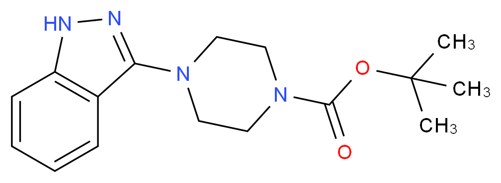 tert-Butyl 4-(1H-indazol-3-yl)piperazine-1-carboxylate_分子结构_CAS_947498-81-9)