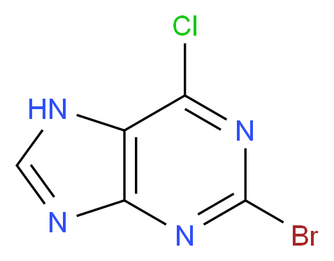 2-Bromo-6-Chloro-Purine_分子结构_CAS_)