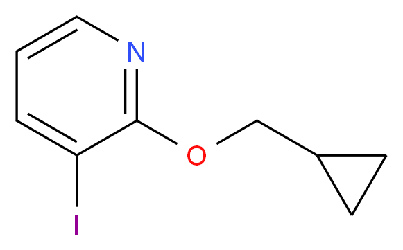 2-Cyclopropylmethoxy-3-iodo-pyridine_分子结构_CAS_766557-62-4)