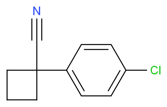 1-(4-Chlorophenyl)cyclobutane Carbonitrile_分子结构_CAS_28049-61-8)