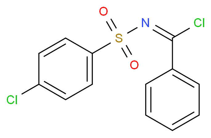 (E)-N-(4-chlorobenzenesulfonyl)benzene-1-carbonimidoyl chloride_分子结构_CAS_4513-26-2