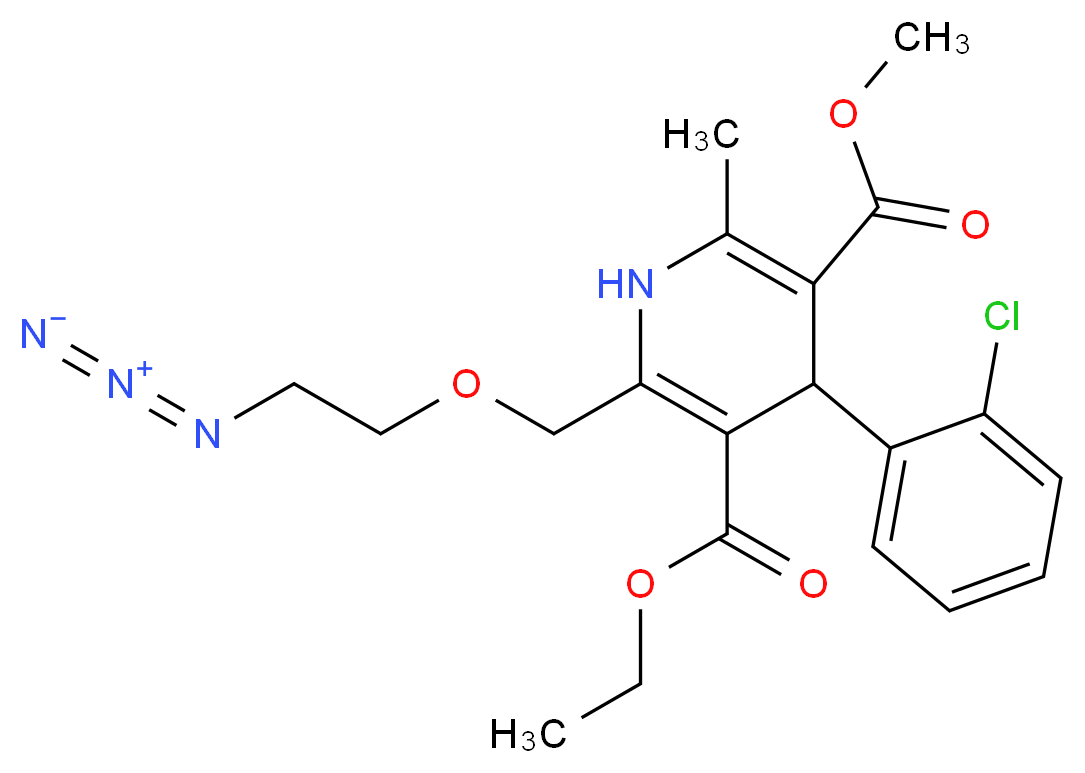 2-[(2-Azidoethoxy)methyl]-4-(2-chlorophenyl)-3-ethoxycarbonyl-5-methoxycarbonyl)-6-methyl-1,4-dihydropyridine_分子结构_CAS_88150-46-3)