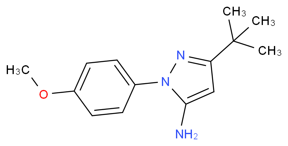 3-tert-butyl-1-(4-methoxyphenyl)-1H-pyrazol-5-amine_分子结构_CAS_227623-26-9