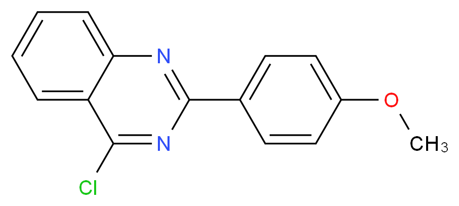 4-chloro-2-(4-methoxyphenyl)quinazoline_分子结构_CAS_55391-00-9