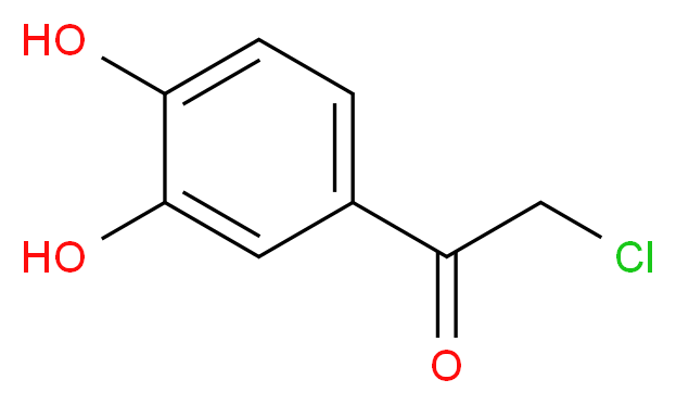 2-chloro-1-(3,4-dihydroxyphenyl)ethan-1-one_分子结构_CAS_99-40-1