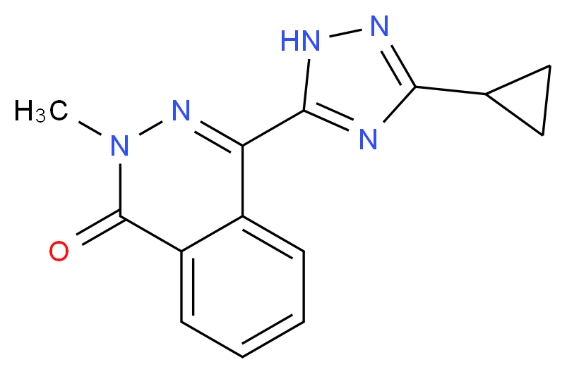 4-(3-cyclopropyl-1H-1,2,4-triazol-5-yl)-2-methylphthalazin-1(2H)-one_分子结构_CAS_)