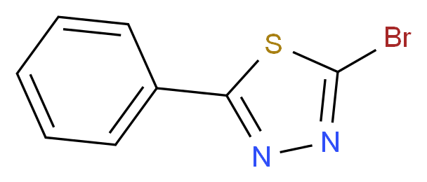 2-bromo-5-phenyl-1,3,4-thiadiazole_分子结构_CAS_)