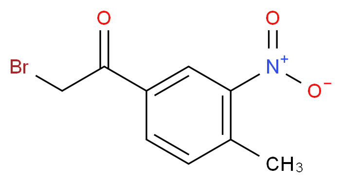 2-Bromo-1-(4-methyl-3-nitro-phenyl)-ethanone_分子结构_CAS_22019-50-7)