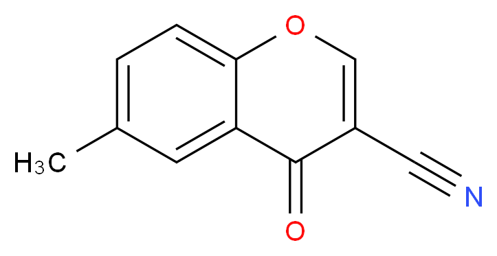 6-methyl-4-oxo-4H-chromene-3-carbonitrile_分子结构_CAS_50743-18-5