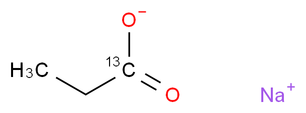 丙酸钠-1-13C_分子结构_CAS_62601-06-3)