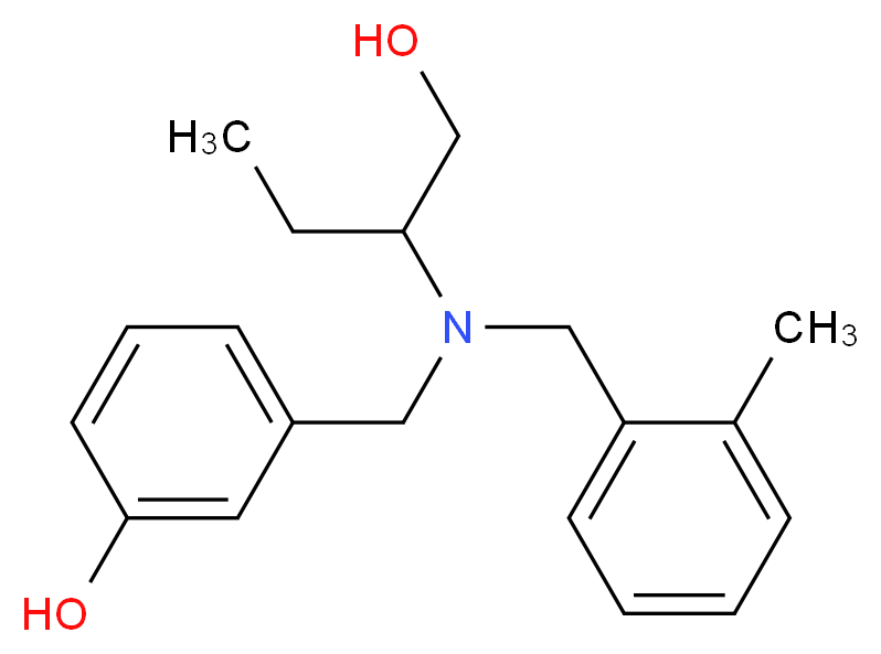 3-{[[1-(hydroxymethyl)propyl](2-methylbenzyl)amino]methyl}phenol_分子结构_CAS_)