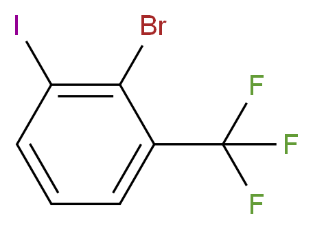 2-bromo-1-iodo-3-(trifluoromethyl)benzene_分子结构_CAS_1049731-01-2