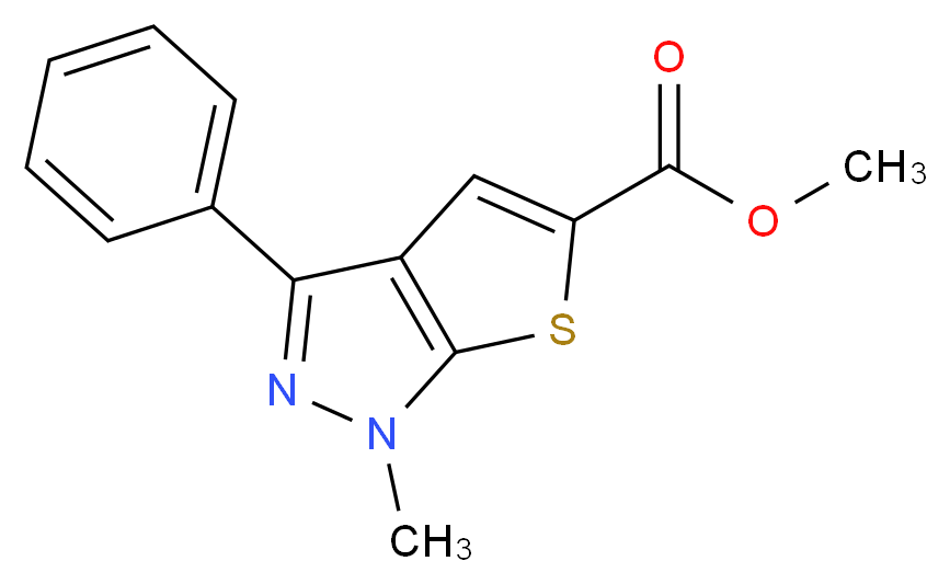 Methyl 1-methyl-3-phenyl-1H-thieno[2,3-c]pyrazole-5-carboxylate_分子结构_CAS_)