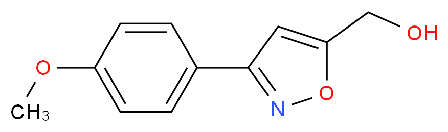 (3-(4-methoxyphenyl)-5-isoxazolyl)methanol_分子结构_CAS_206055-86-9)