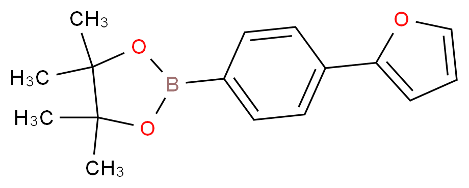 2-[4-(furan-2-yl)phenyl]-4,4,5,5-tetramethyl-1,3,2-dioxaborolane_分子结构_CAS_868755-79-7