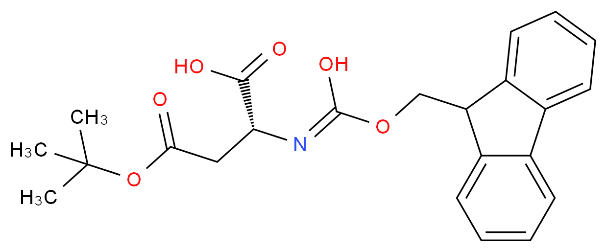 (2R)-4-(tert-butoxy)-2-[(E)-[(9H-fluoren-9-ylmethoxy)(hydroxy)methylidene]amino]-4-oxobutanoic acid_分子结构_CAS_112883-39-3