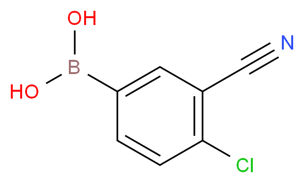 (4-chloro-3-cyanophenyl)boronic acid_分子结构_CAS_871332-95-5