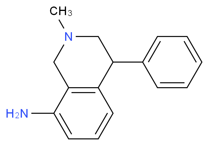 2-methyl-4-phenyl-1,2,3,4-tetrahydroisoquinolin-8-amine_分子结构_CAS_24526-64-5