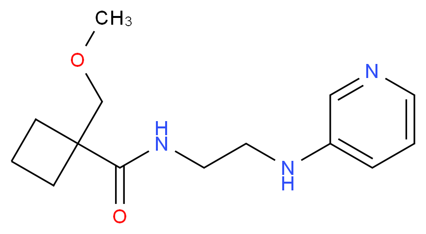1-(methoxymethyl)-N-[2-(pyridin-3-ylamino)ethyl]cyclobutanecarboxamide_分子结构_CAS_)