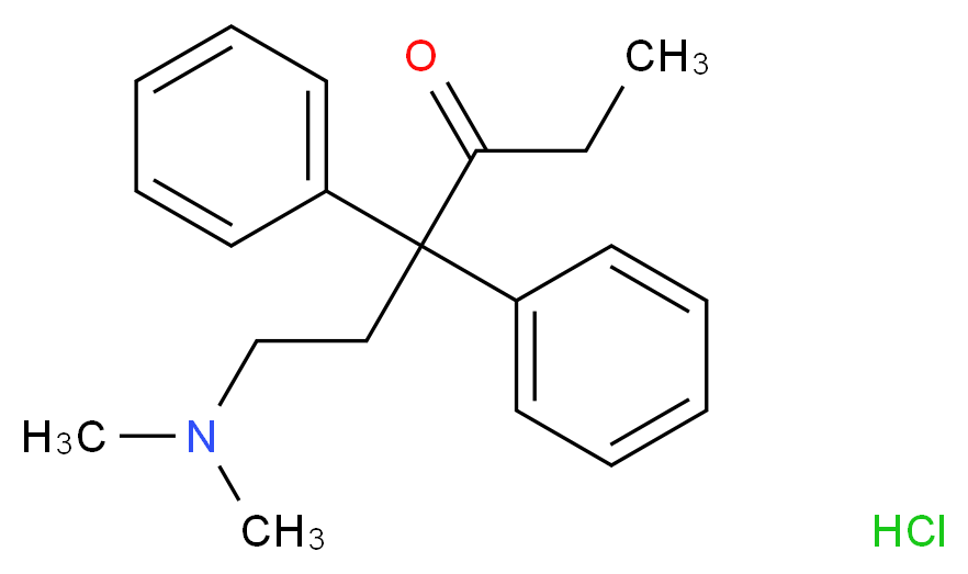 6-(dimethylamino)-4,4-diphenylhexan-3-one hydrochloride_分子结构_CAS_847-84-7