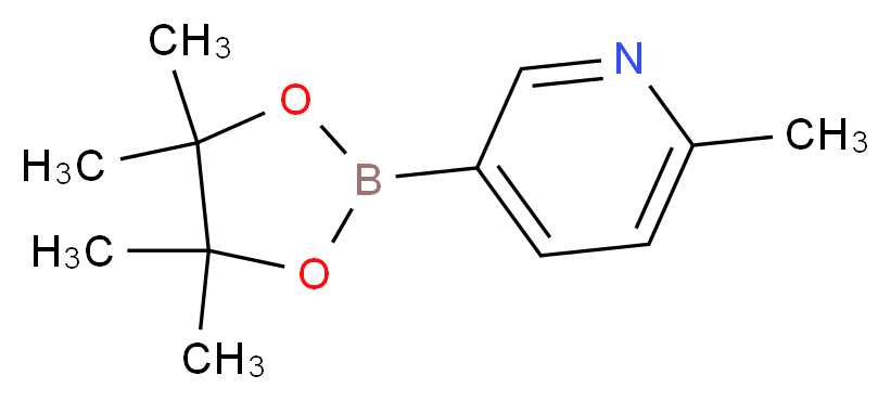 2-methyl-5-(tetramethyl-1,3,2-dioxaborolan-2-yl)pyridine_分子结构_CAS_610768-32-6
