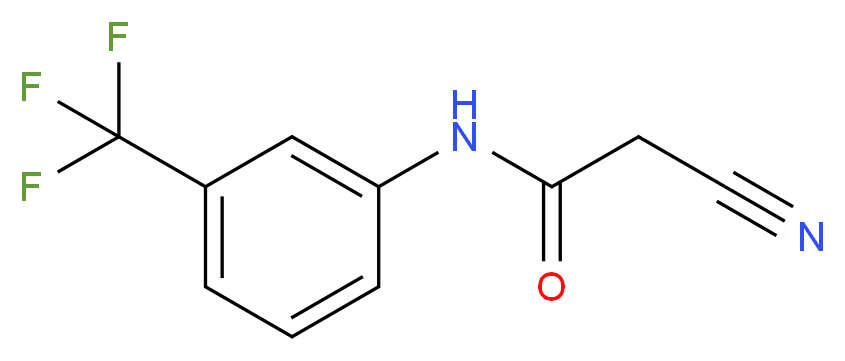 2-Cyano-N-[3-(trifluoromethyl)phenyl]acetamide_分子结构_CAS_1960-77-6)