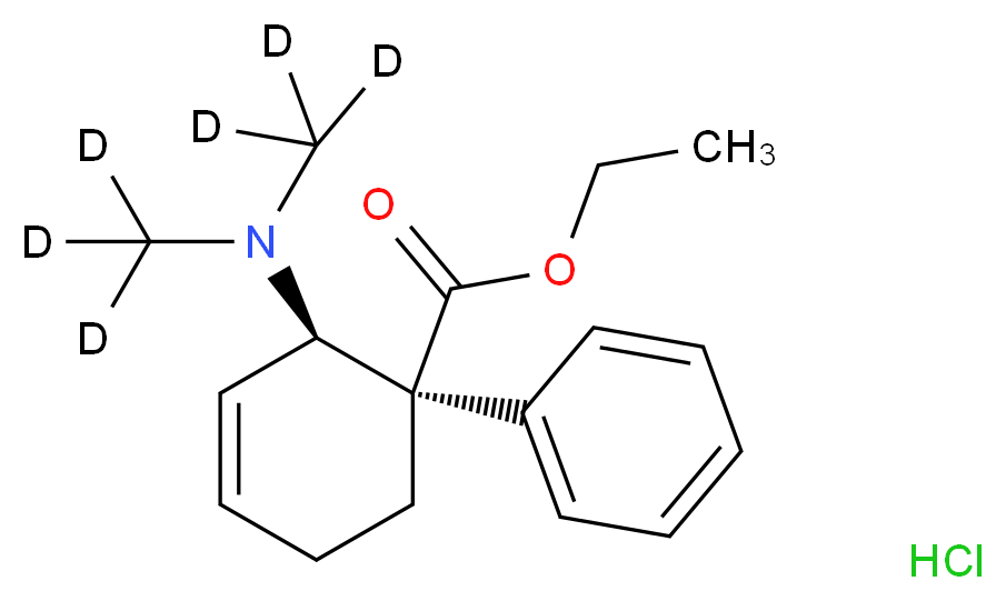 ethyl (1R,2R)-2-[bis(<sup>2</sup>H<sub>3</sub>)methylamino]-1-phenylcyclohex-3-ene-1-carboxylate hydrochloride_分子结构_CAS_1217655-15-6