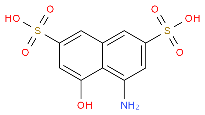 1-amino-8-hydroxyNaphthalene-3,6-disulphonic acid_分子结构_CAS_90-20-0)