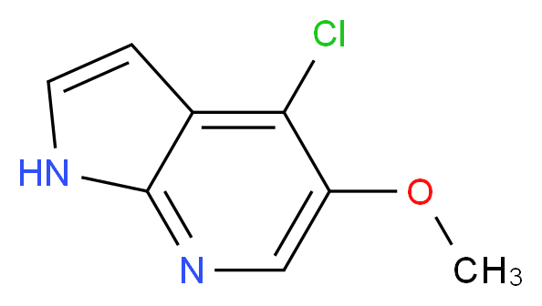 4-Chloro-5-methoxy-1H-pyrrolo[2,3-b]pyridine_分子结构_CAS_1020056-72-7)