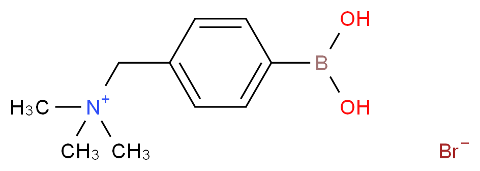 {[4-(dihydroxyboranyl)phenyl]methyl}trimethylazanium bromide_分子结构_CAS_373384-20-4