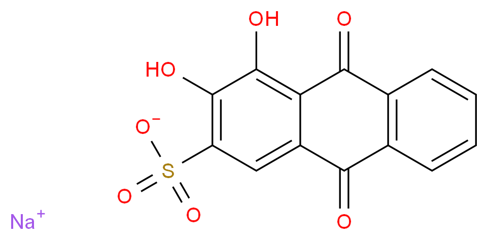 sodium 3,4-dihydroxy-9,10-dioxo-9,10-dihydroanthracene-2-sulfonate_分子结构_CAS_130-22-3)