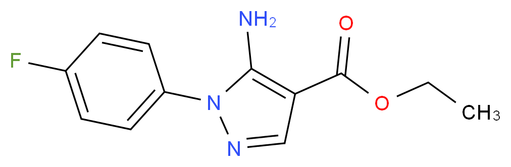 Ethyl 5-amino-1-(4-fluorophenyl)-1H-pyrazole-4-carboxylate_分子结构_CAS_)