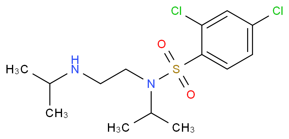 2,4-dichloro-N-(propan-2-yl)-N-{2-[(propan-2-yl)amino]ethyl}benzene-1-sulfonamide_分子结构_CAS_946387-07-1