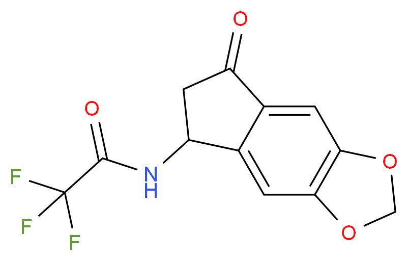 2,2,2-trifluoro-N-{7-oxo-2H,5H,6H,7H-indeno[5,6-d][1,3]dioxol-5-yl}acetamide_分子结构_CAS_138621-69-9