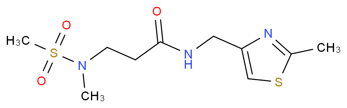 N~3~-methyl-N~3~-(methylsulfonyl)-N~1~-[(2-methyl-1,3-thiazol-4-yl)methyl]-beta-alaninamide_分子结构_CAS_)