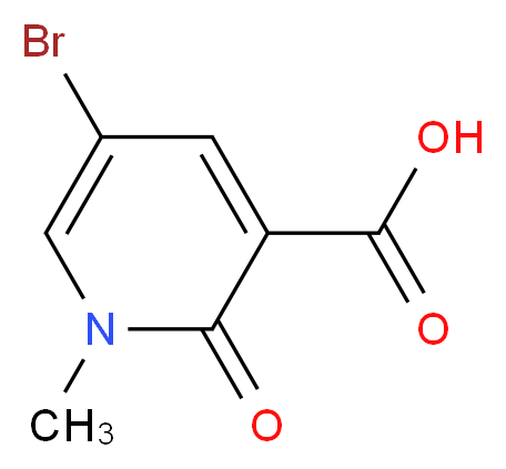 5-bromo-1-methyl-2-oxo-1,2-dihydropyridine-3-carboxylic acid_分子结构_CAS_846048-15-5
