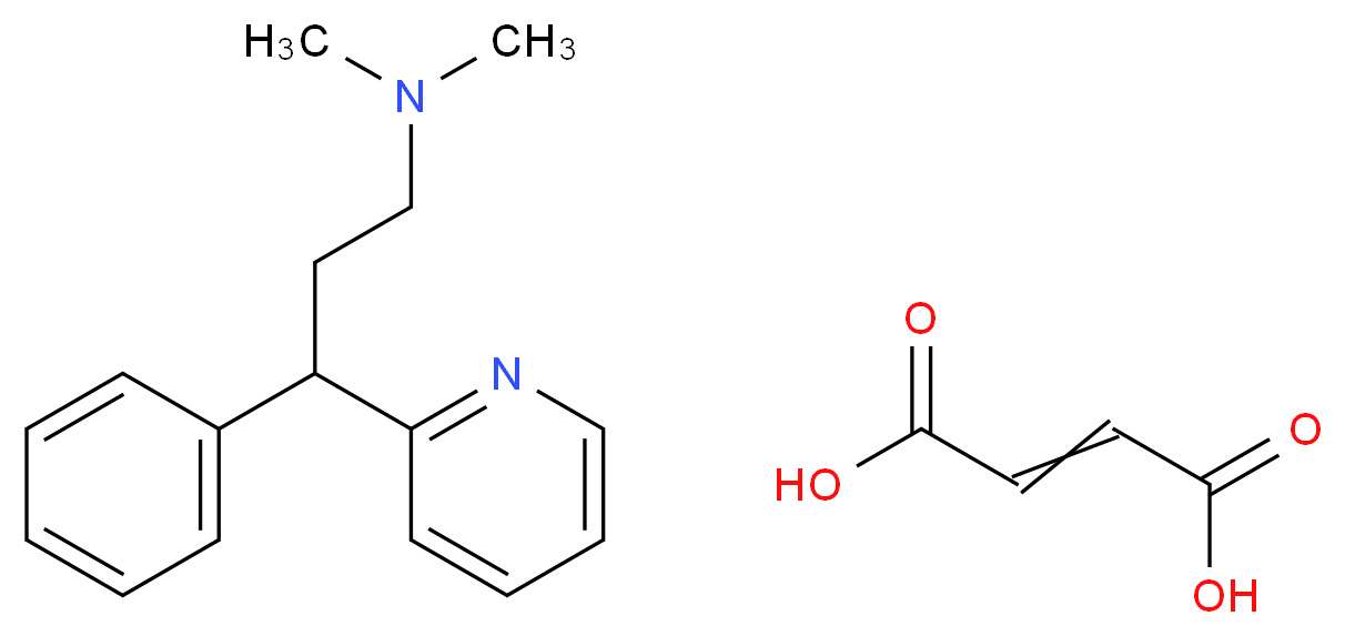 but-2-enedioic acid; dimethyl[3-phenyl-3-(pyridin-2-yl)propyl]amine_分子结构_CAS_132-20-7