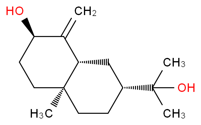 (2R,4aS,7R,8aR)-7-(2-hydroxypropan-2-yl)-4a-methyl-1-methylidene-decahydronaphthalen-2-ol_分子结构_CAS_113773-90-3