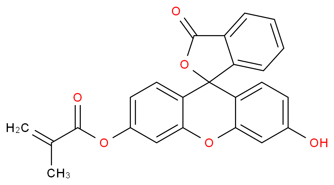 O-甲基丙烯酸荧光素 酯_分子结构_CAS_480439-15-4)