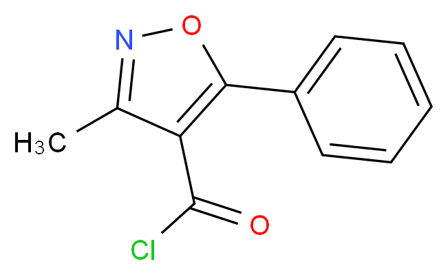 3-methyl-5-phenyl-1,2-oxazole-4-carbonyl chloride_分子结构_CAS_91182-77-3