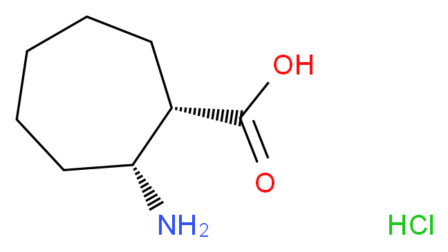 (1S,2R)-2-aminocycloheptane-1-carboxylic acid hydrochloride_分子结构_CAS_1033756-97-6