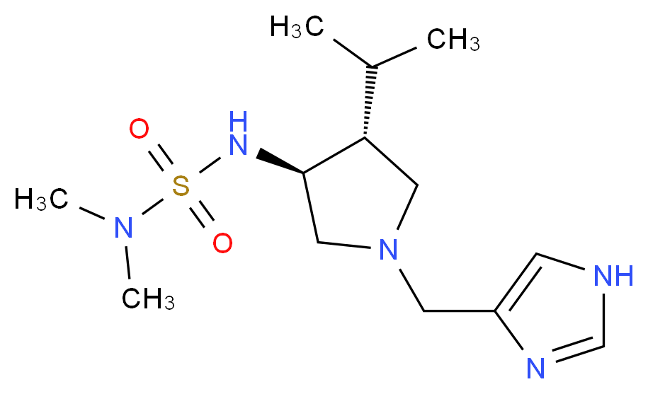 N'-[(3S*,4R*)-1-(1H-imidazol-4-ylmethyl)-4-isopropyl-3-pyrrolidinyl]-N,N-dimethylsulfamide_分子结构_CAS_)