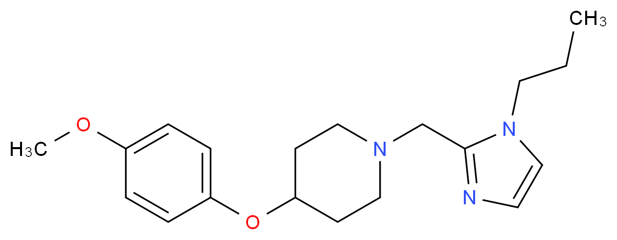 4-(4-methoxyphenoxy)-1-[(1-propyl-1H-imidazol-2-yl)methyl]piperidine_分子结构_CAS_)