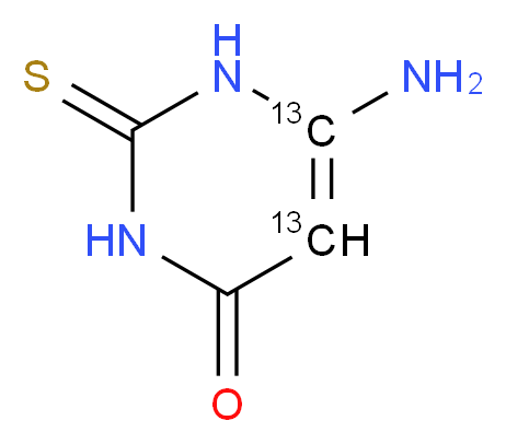 6-Amino-2-thiouracil-13C2_分子结构_CAS_)