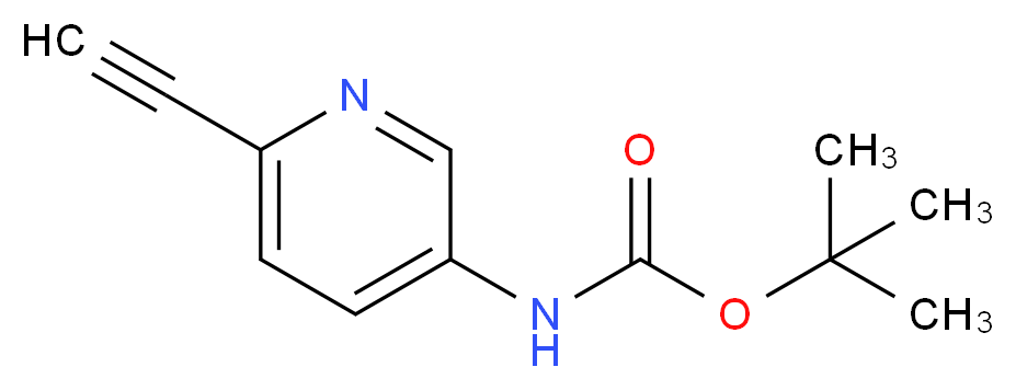 tert-butyl 6-ethynylpyridin-3-ylcarbamate_分子结构_CAS_868736-63-4)