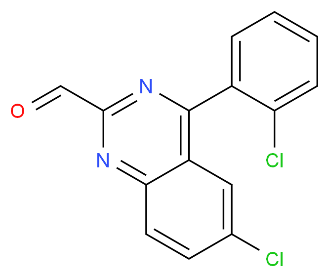 6-chloro-4-(2-chlorophenyl)quinazoline-2-carboxaldehyde_分子结构_CAS_)